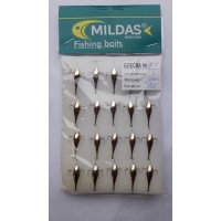 Блешня "Капля" 3 гач. № 1.ваг.2г.золото